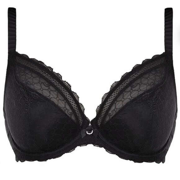 Chantelle C Chic Black Lace Bra 38E (38DD) Style # 3641 - Picture 1 of 6